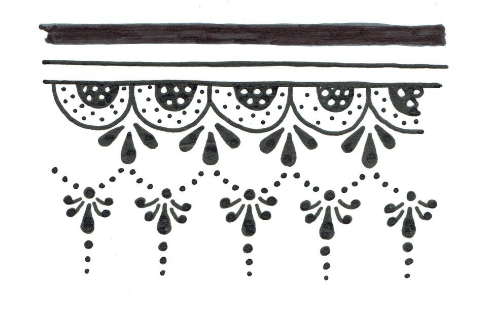 Marokkanische Ornamente skizziert