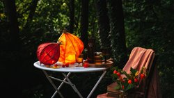 Der Natur abgeguckt: Die Laternen erinnern an eine Physalis. Doch unsere Variante leuchtet im Dunkeln.