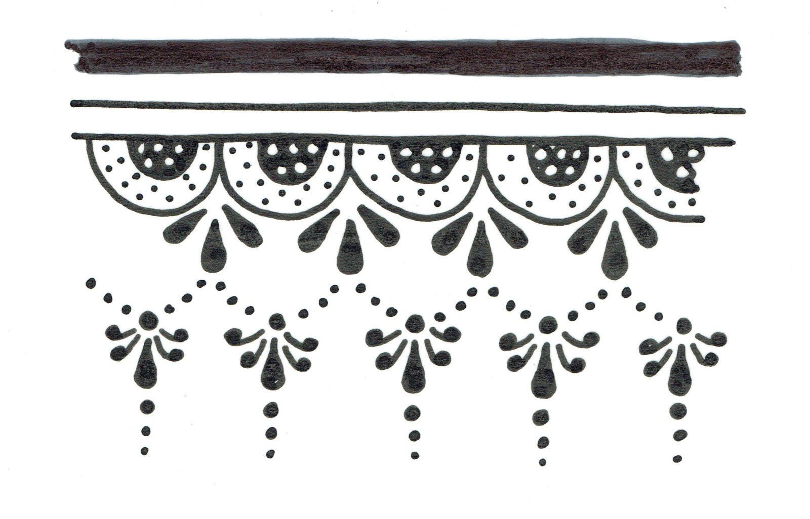 Marokkanische Ornamente skizziert